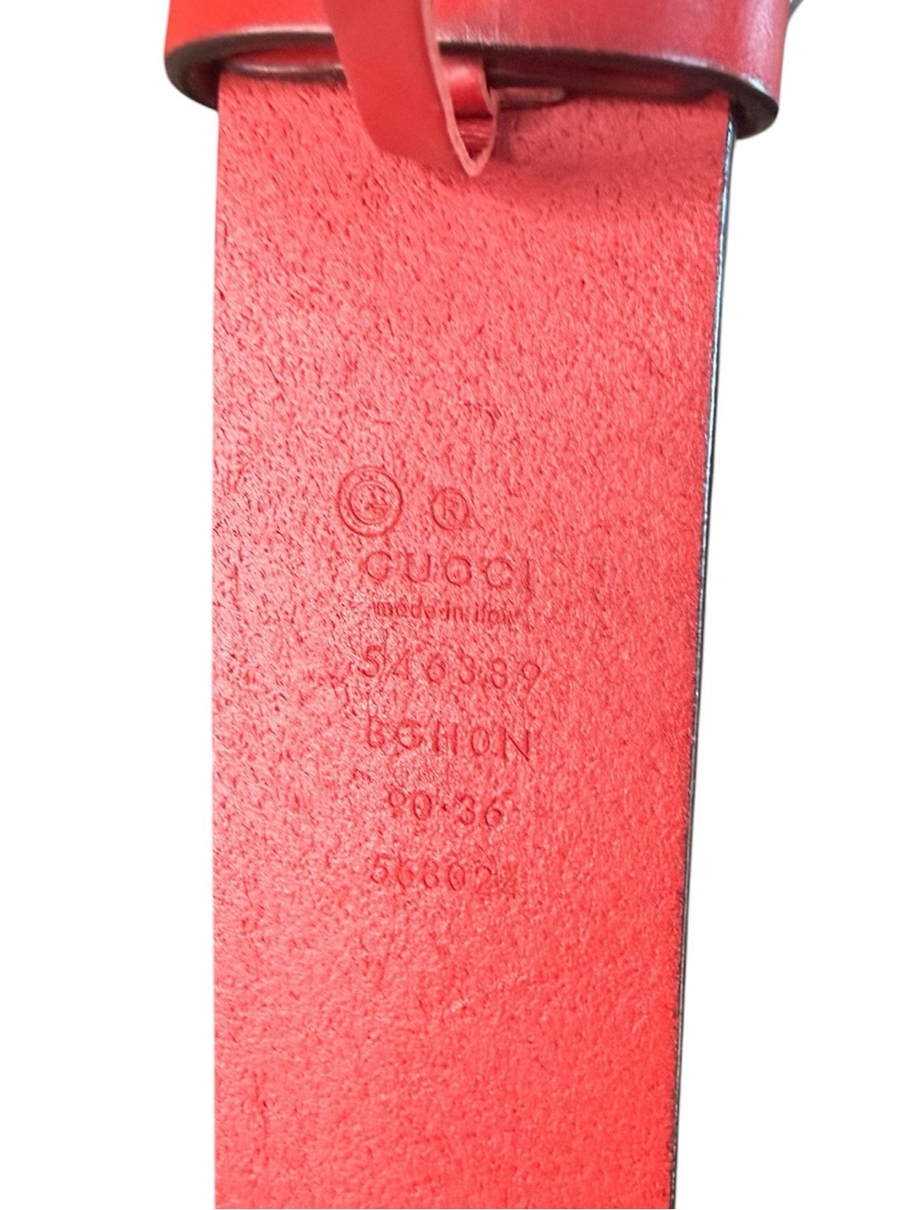 Gucci Rosso Red Interlocking GG Leather
Belt Size 90-36 - Picture 5 of 10